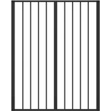  Vrata za pse 4 pcs Crna 80 x 100 cm Cinkani čelik | Shoptok.si
