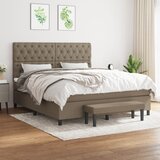 The Living Store Box spring postelja z vzmetnico taupe 160x200 cm blago - Box Spring Postelja, (21512186) Cene