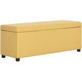 vidaXL Klop s prostorom za shranjevanje 116 cm rumen poliester, (20955161) | Shoptok.si