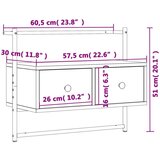 TV ormarić zidni boja hrasta 60 5x30x51 cm konstruirano drvo | shoptok.hr