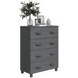  Komoda HAMAR tamnosiva 79 x 40 x 103,5 cm od masivne borovine | shoptok.hr