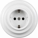  Elhard - Keramička retro kućna utičnica sa okvirom SCHUKO 230V bela Slike