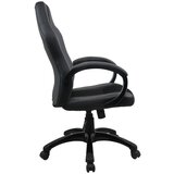MID.YOU GAMING STOL kovina, umetna masa, tekstil črna, svetlo siva | Shoptok.si