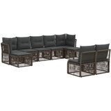  Sjedeća garnitura za vrt 9 kom. Siva poliratan 62 x 62 x 70 cm | shoptok.hr