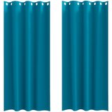  Zavjese za blackout s prstenovima 2 pcs Tirkizna 245 x 140 cm | shoptok.hr