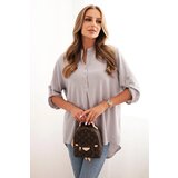 Kesi Włoski Blouse with a longer back light gray | ePonuda.com