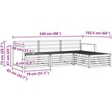  Set vanjskih sofa Prirodna 249 x 162,5 x 73 cm | shoptok.hr