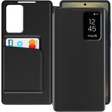 AVIZAR usnjeno ohišje za galaxy S25 ultra display window card holder, črna, (5000015973) | Shoptok.si