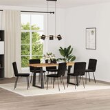 vidaXL Blagovaonske stolice 6 kom crne baršunaste | shoptok.hr