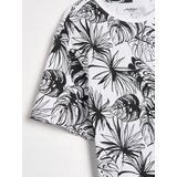Sinsay Pamučna majica s biljnim motivom | shoptok.hr