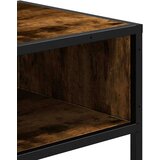 vidaXL Konzolna mizica dimljen hrast 90x35x80 cm inženirski les | Shoptok.si