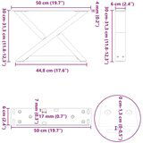  Noge kavne mize 2 kosa Bela 50x(30-31,3) cm Jeklo | Shoptok.si