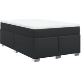  s oprugama i madracem crni 120 x 200 cm od umjetne kože | shoptok.hr