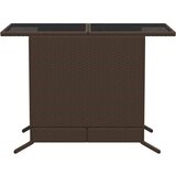vidaXL 3-dijelni bistro set s jastucima smeđi od poliratana | shoptok.hr