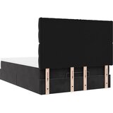  Otomanski krevet s madracima&LED crni 140x190 cm baršunasti | shoptok.hr