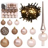 vidaXL Umjetno božićno drvce s rasvjetom i setom kuglica Zelena 180 cm | shoptok.hr