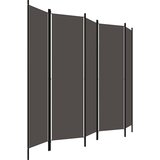 Sobna pregrada s 5 panela antracit 250 x 180 cm | shoptok.hr