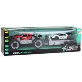  Set vozila za igru - buggy sa sportskim autom na prikolici - crveno/bijeli | shoptok.hr