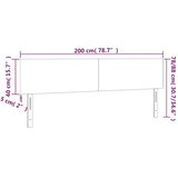  Uzglavlja crna 200x5x78/88 cm baršunasta | shoptok.hr