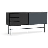 Teulat Crna/antracitno siva niska komoda s kliznim vratima 180x91 cm Nube – | shoptok.hr