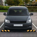 vidaXL Odsevna parkirna blokada 2 kosa 56x15x10 cm guma | Shoptok.si