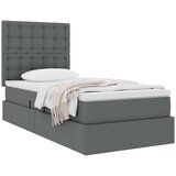 Postelja s shranjevanjem Temno siva 90 x 200 cm Umjetno usnje, (5000100267) | Shoptok.si