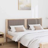 vidaXL tapecirano vzglavje rjava 160 cm masivna borovina in tkanina | Shoptok.si