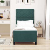 vidaXL Postelja Temno Zelen 80x200 cm Žamet, (22048970) | Shoptok.si