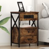 vidaXL Noćni ormar s ladicama 2 pcs Dimljeni hrast 40 x 31 x 60 cm | shoptok.hr