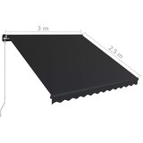 Tenda na ručno uvlačenje 300 x 250 cm antracit | shoptok.hr