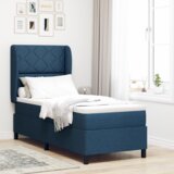 Box Spring Krevet s Madracem - Plava 80x200 cm Tkanina | shoptok.hr