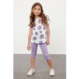 Trendyol Lilac Printed Knitted Top-Bottom Set | shoptok.hr