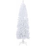  Umjetno vitko božićno drvce 180 cm PVC i čelik Bijela | shoptok.hr