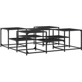  Stolić za kavu crni 121 x 121 x 40 cm od konstruiranog drva | Eponuda.ba