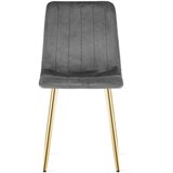 Lava stolica - tamnosivi baršun / zlatne noge x 1 | shoptok.hr