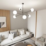  Luster na šipci LINEAR 6xE14/10W/230V crna/bela | Eponuda.com