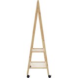  Stalak za odjeću s policama i kotačima 96x45,5x155,5 cm bambusa | shoptok.hr