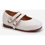 Boto White Patent Leather Children's Ballerina Flats with Straps Margenis | ePonuda.com