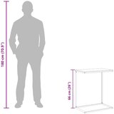  Bočni stolić bijeli 55 x 35 x 66 cm od konstruiranog drva | Shoptok.si
