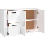 vidaXL Komoda bela 100x33x59,5 cm inženirski les | Shoptok.si