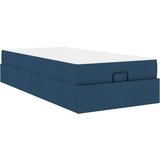  Konstrukcija postelje z vzmetnico Modra 80 x 200 cm blago, (5000069765) | Shoptok.si