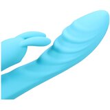 Shots Loveline - baterijski, vodoodporen vibrator zajček z vzvodom za ščemenje (modra barva) | Shoptok.si