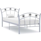 vidaXL Okvir za krevet s nogometnim uzorkom sivi metalni 90 x 200 cm | shoptok.hr