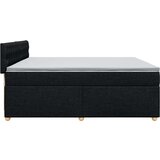 vidaXL Krevet s oprugama i madracem crni 200x200 cm od tkanine | shoptok.hr