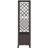  Povišeni krevet s mrežom i krovom Smeđa 164 x 40 x 144 cm PP | shoptok.hr