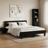  Krevetna konstrukcija Crni hrast 135 x 190 cm Konstruirano drvo | shoptok.hr