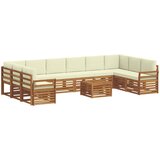  Set vanjskih sofa 11 kom. Prirodna i krem | shoptok.hr