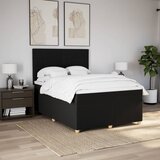  Krevet s oprugama i madracem crni 140 x 190 cm od tkanine | shoptok.hr