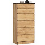 AKORD Komoda, 6 Predalov, Hrast Craft, (5000332307) | Shoptok.si
