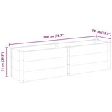  Povišena vrtna gredica 200 x 50 x 54 cm WPC siva | shoptok.hr